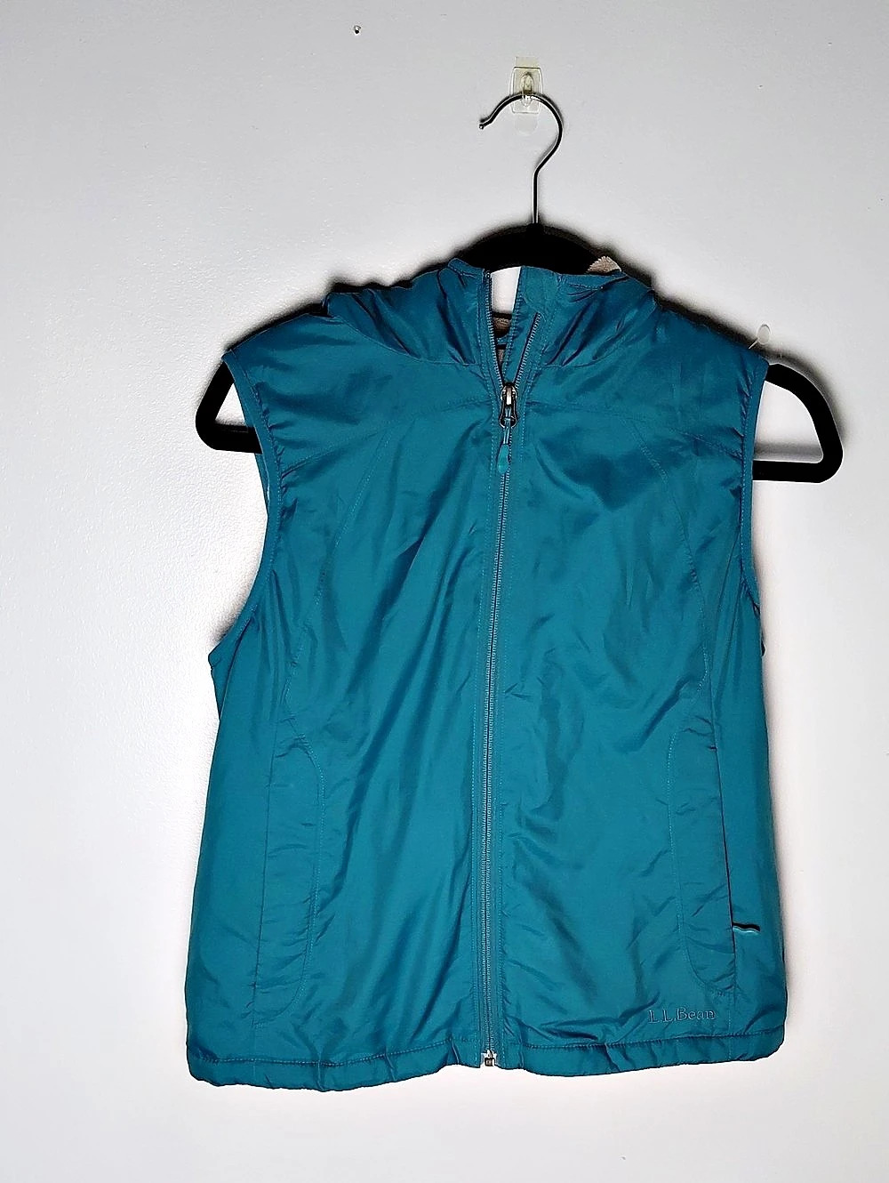 L.L.Bean Pet Dog Hooded Coat Teal Zip Up Jacket XS
